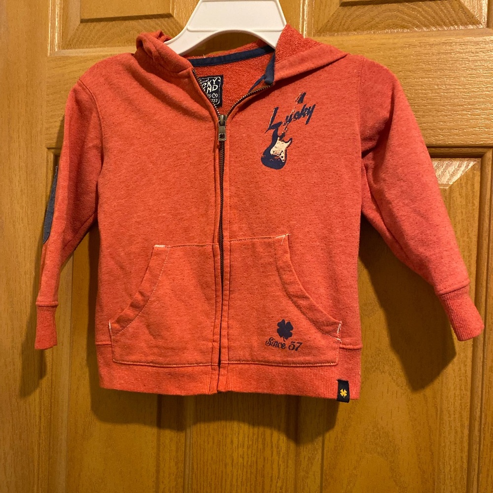 Lucky Brand Kids Red Zip-Up Hoodie